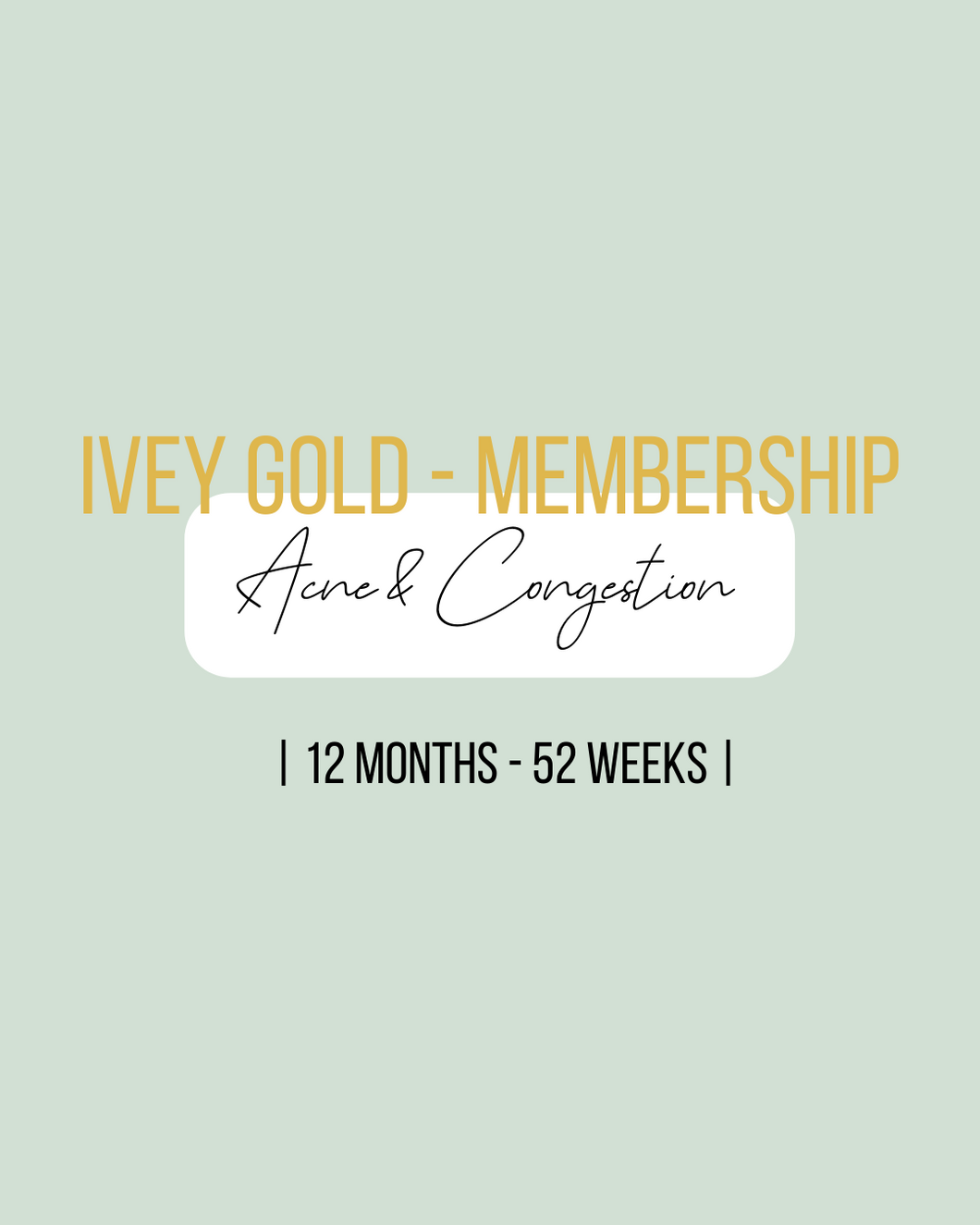 Acne & Congestion Membership 12 Months